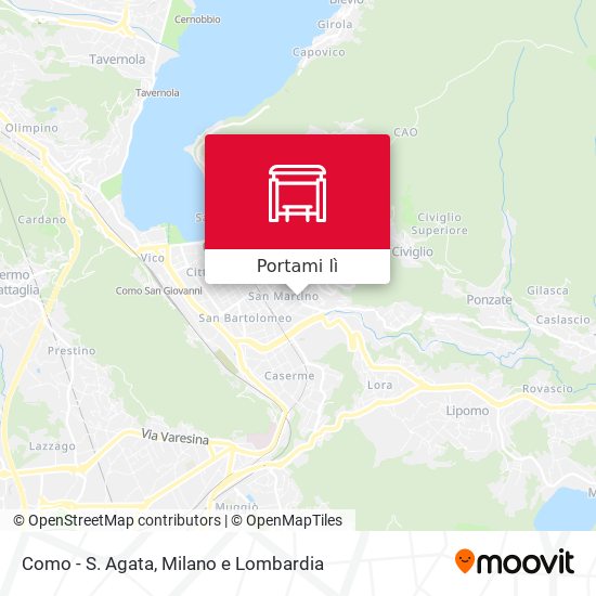 Mappa Como - S. Agata