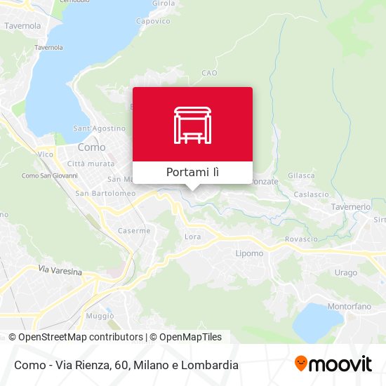 Mappa Como - Via Rienza, 60
