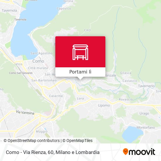 Mappa Como - Via Rienza, 60