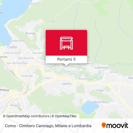 Mappa Como - Cimitero Camnago