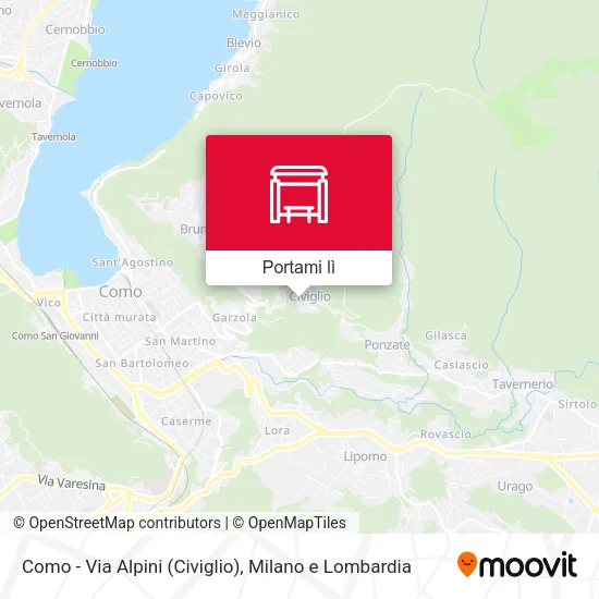 Mappa Como - Via Alpini (Civiglio)