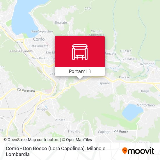 Mappa Como - Don Bosco (Lora Capolinea)