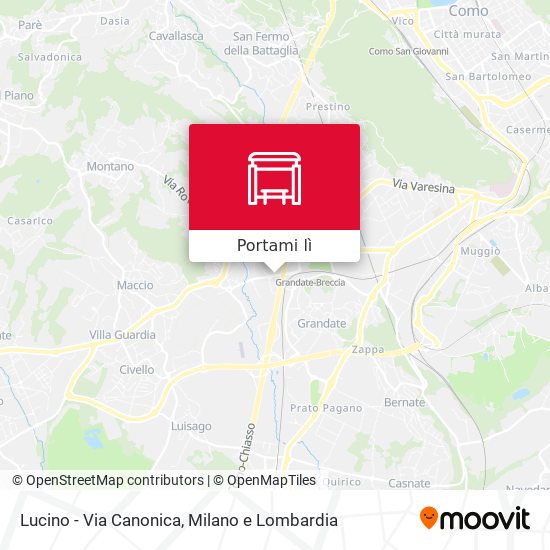 Mappa Lucino - Via Canonica