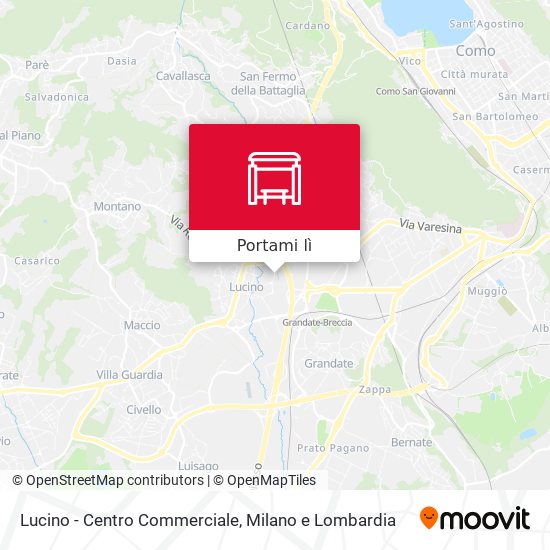 Mappa Lucino - Centro Commerciale