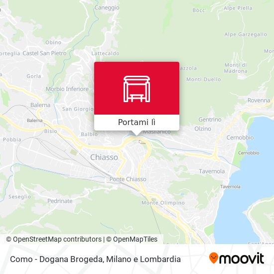 Mappa Como - Dogana Brogeda