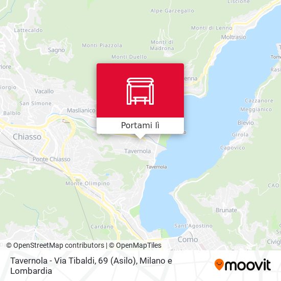 Mappa Tavernola - Via Tibaldi, 69 (Asilo)