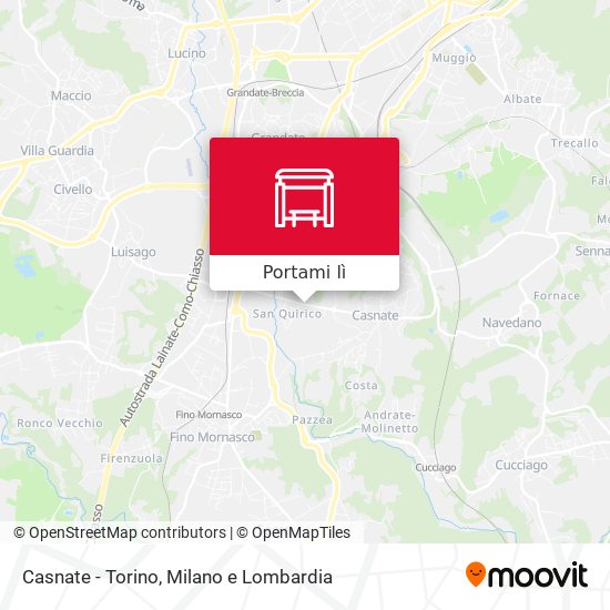 Mappa Casnate - Torino