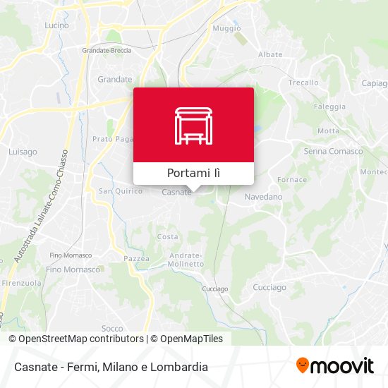 Mappa Casnate - Fermi