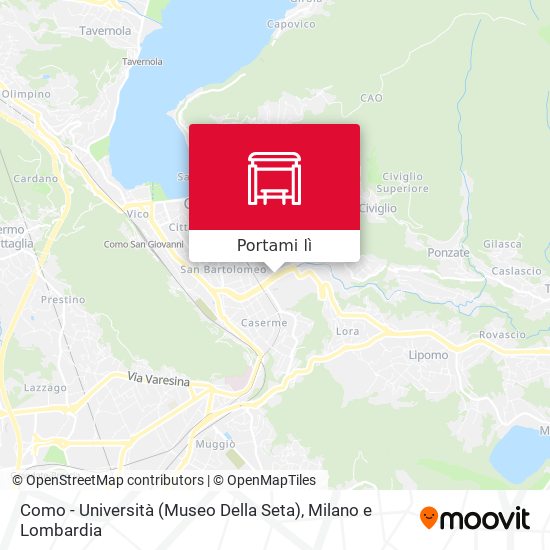 Mappa Como - Università (Museo Della Seta)