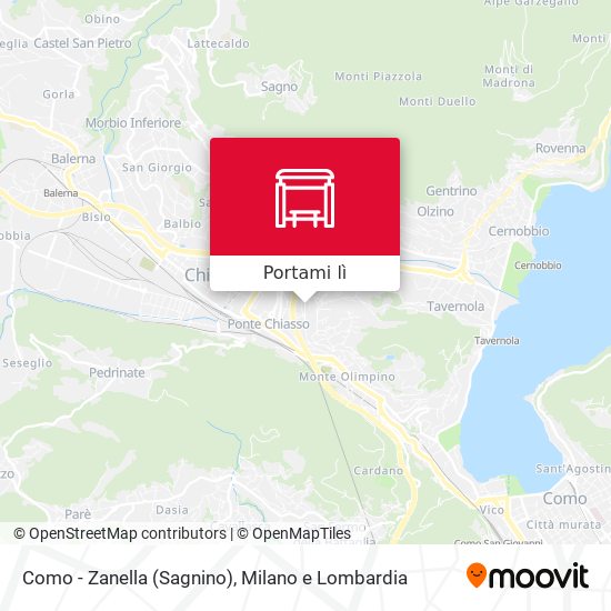 Mappa Como - Zanella (Sagnino)