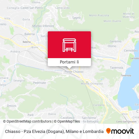 Mappa Chiasso - P.za Elvezia (Dogana)