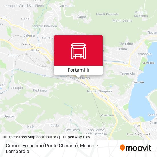 Mappa Como - Franscini (Ponte Chiasso)