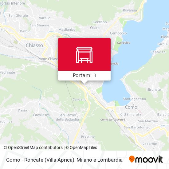 Mappa Como - Roncate (Villa Aprica)