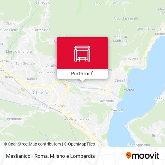 Mappa Maslianico - Roma
