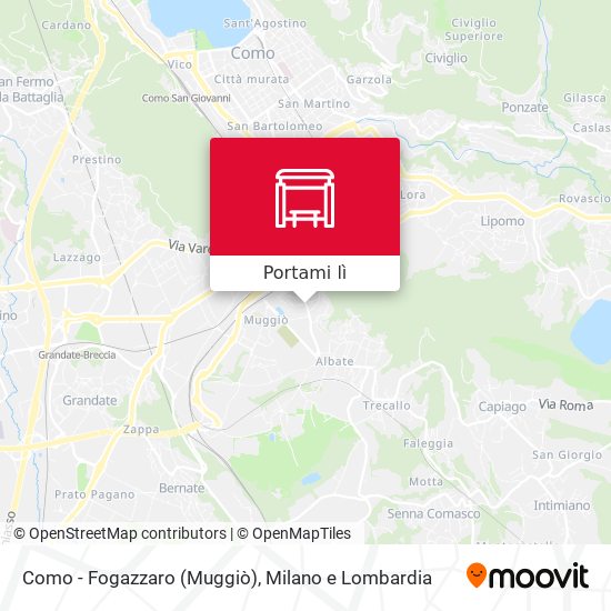 Mappa Como - Fogazzaro (Muggiò)
