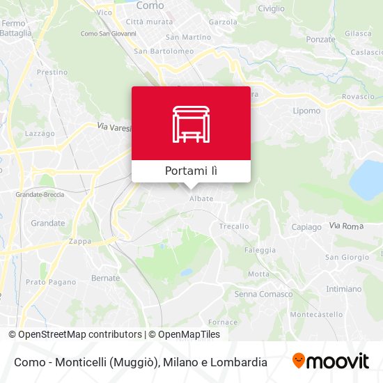Mappa Como - Monticelli (Muggiò)