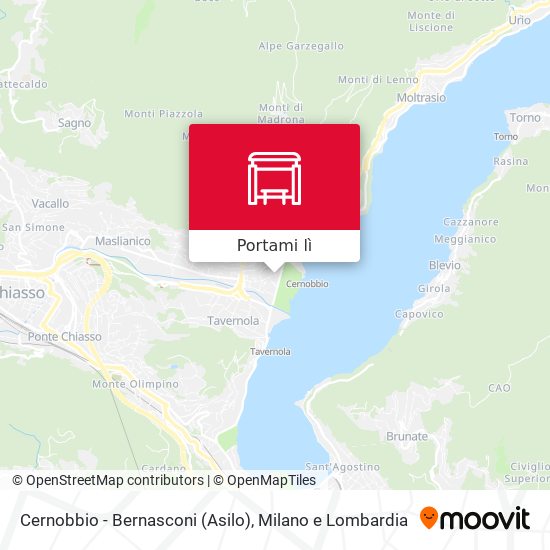 Mappa Cernobbio - Bernasconi (Asilo)