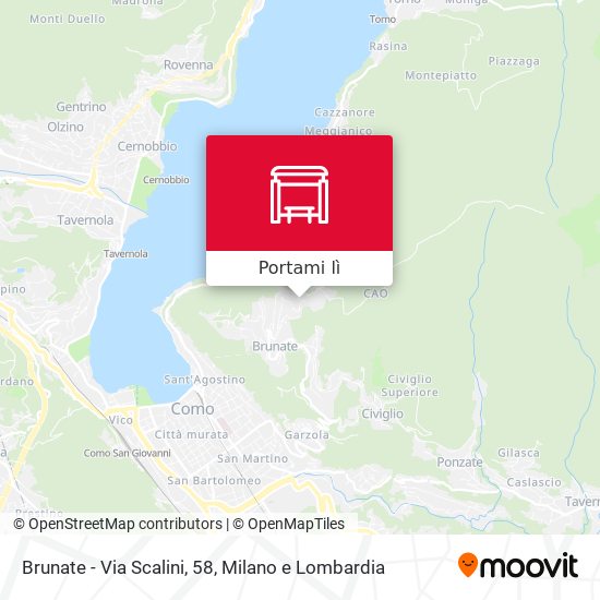 Mappa Brunate - Via Scalini, 58