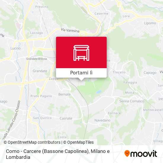 Mappa Como - Carcere (Bassone Capolinea)