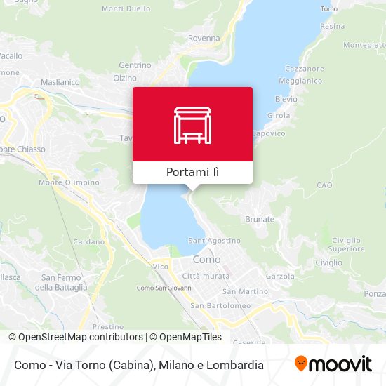 Mappa Como - Via Torno (Cabina)