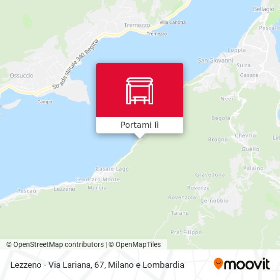 Mappa Lezzeno - Via Lariana, 67
