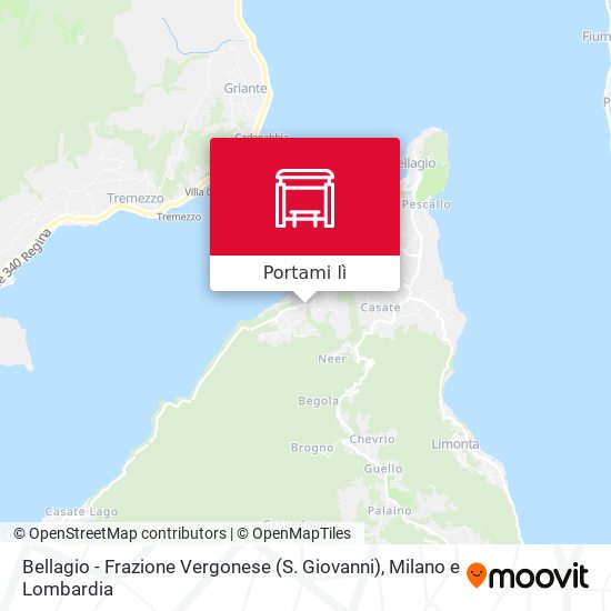 Mappa Bellagio - Frazione Vergonese (S. Giovanni)