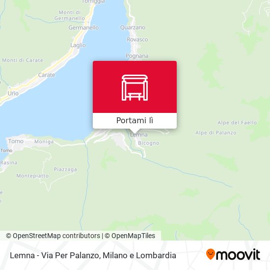 Mappa Lemna - Via Per Palanzo