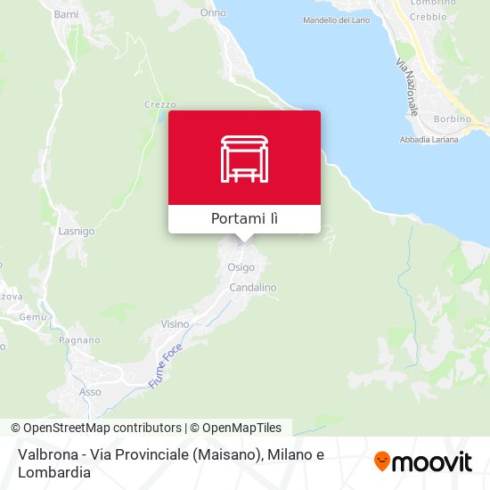 Mappa Valbrona - Via Provinciale (Maisano)