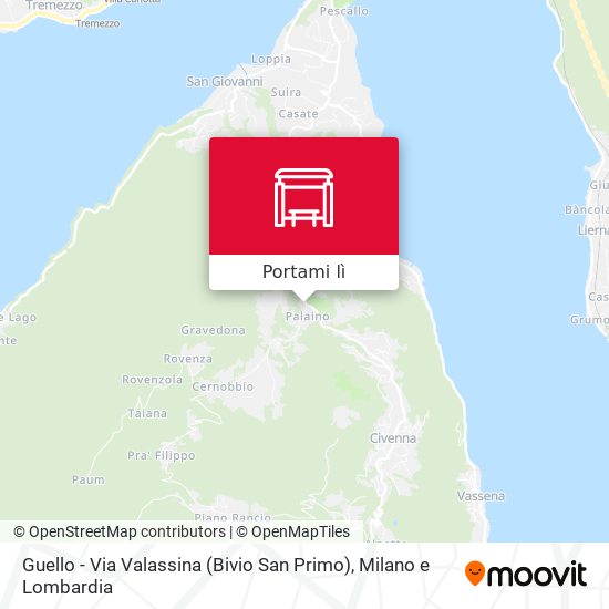 Mappa Guello - Via Valassina (Bivio San Primo)