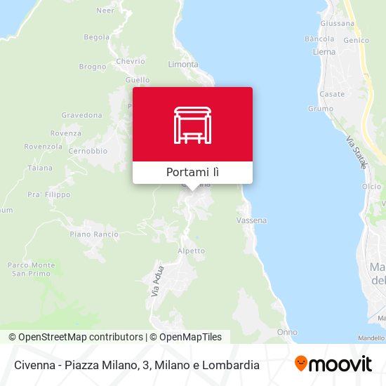 Mappa Civenna - Piazza Milano, 3
