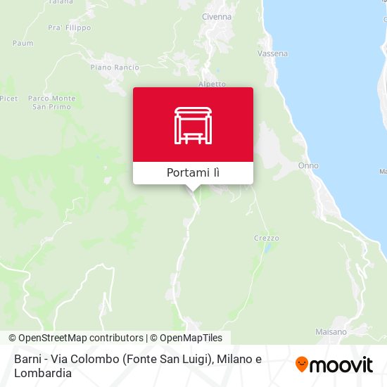 Mappa Barni - Via Colombo (Fonte San Luigi)
