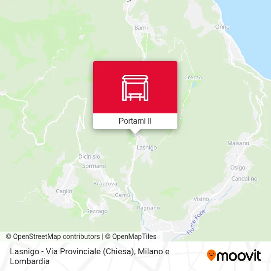 Mappa Lasnigo - Via Provinciale (Chiesa)