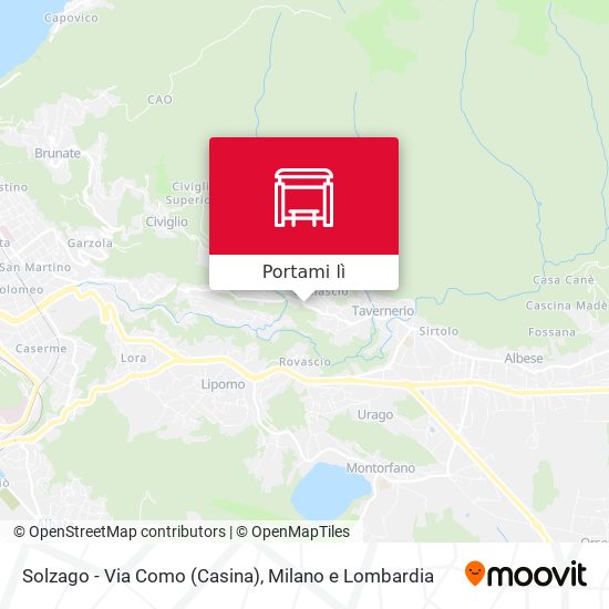 Mappa Solzago - Via Como (Casina)