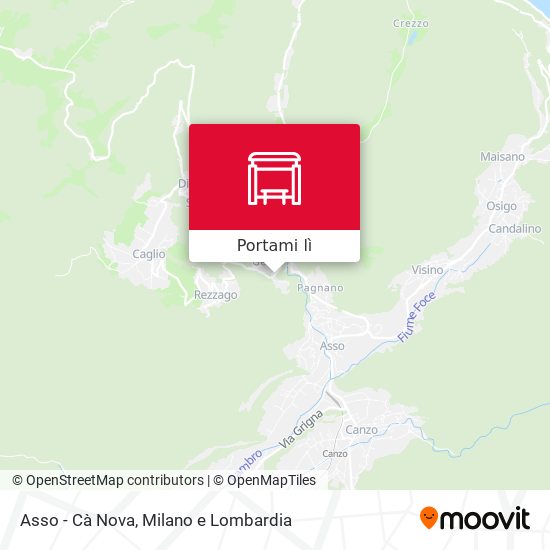Mappa Asso - Cà Nova
