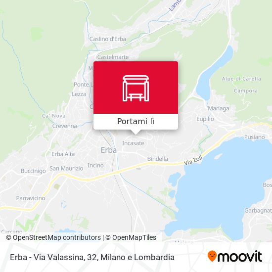 Mappa Erba - Via Valassina, 32