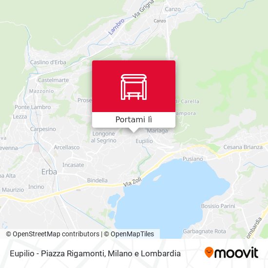 Mappa Eupilio - Piazza Rigamonti