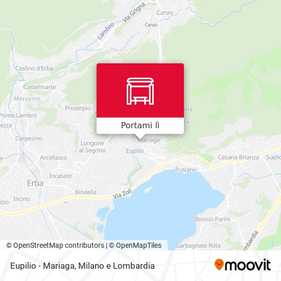 Mappa Eupilio - Mariaga