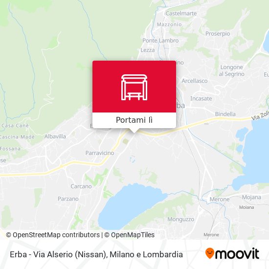 Mappa Erba - Via Alserio (Nissan)