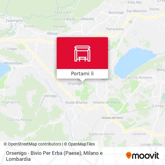 Mappa Orsenigo - Bivio Per Erba (Paese)