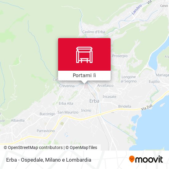 Mappa Erba - Ospedale