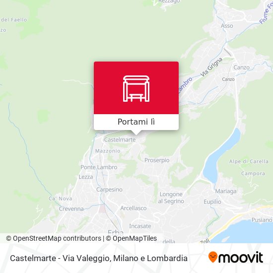 Mappa Castelmarte - Via Valeggio