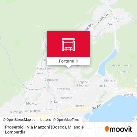 Mappa Proserpio - Via Manzoni (Bosco)