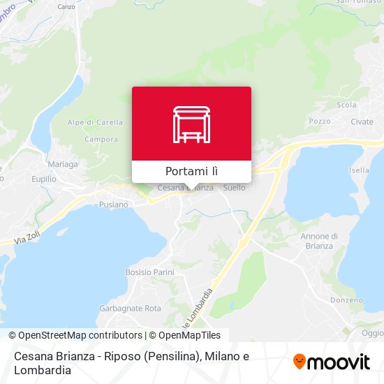Mappa Cesana Brianza - Riposo (Pensilina)