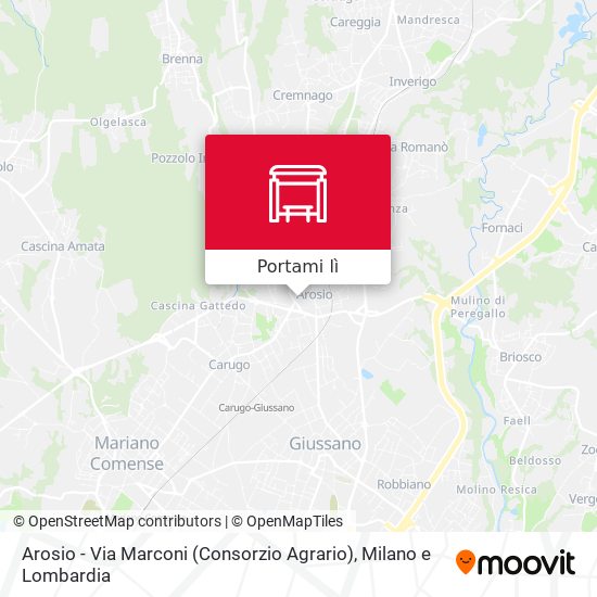 Mappa Arosio - Via Marconi (Consorzio Agrario)