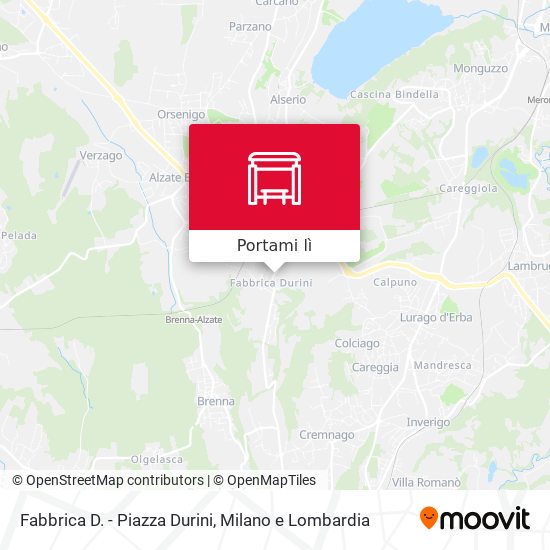 Mappa Fabbrica D. - Piazza Durini