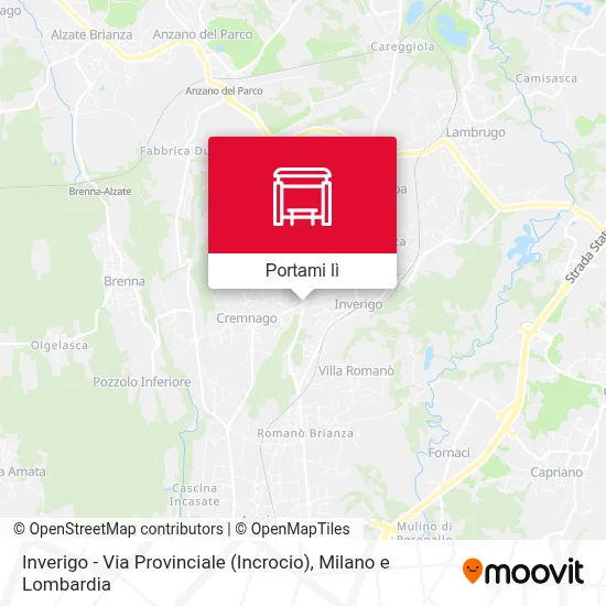 Mappa Inverigo - Via Provinciale (Incrocio)