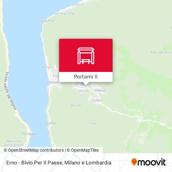 Mappa Erno - Bivio Per Il Paese
