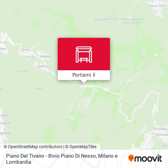 Mappa Piano Del Tivano - Bivio Piano Di Nesso