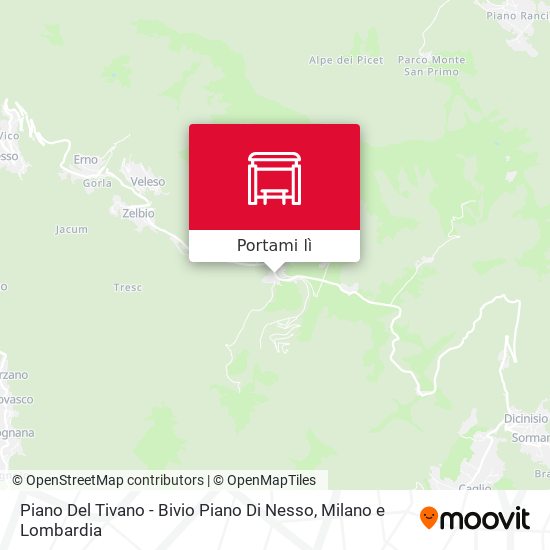 Mappa Piano Del Tivano - Bivio Piano Di Nesso