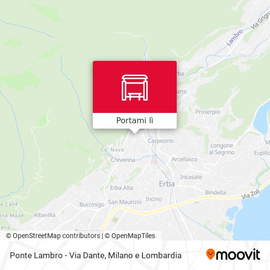 Mappa Ponte Lambro - Via Dante
